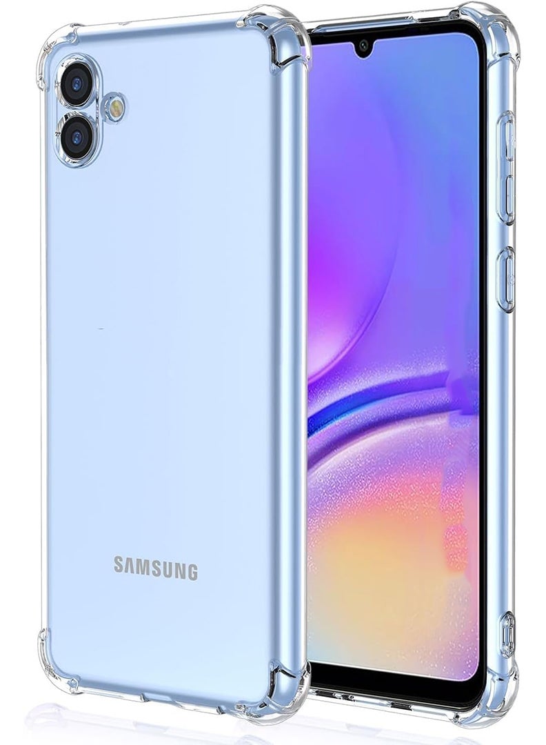 Theodor Samsung Galaxy M05 Clear Case, Shock-Absorption TPU Cell Phone Cover with Reinforced Corners, Soft Flexible & Crystal Clear Protective Bumper Case - Image 1