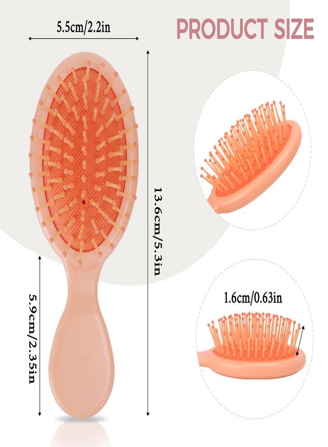 DODHEG 8 Pcs Mini Hair Brush, Mini Detangling Brush, Detangling Hair Combs Set, for Curly Hair, Wet Dry Hair Tangle Brush Multicolor - Image 2