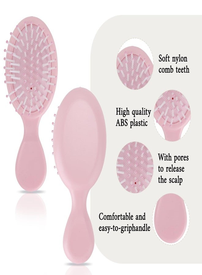 DODHEG 8 Pcs Mini Hair Brush, Mini Detangling Brush, Detangling Hair Combs Set, for Curly Hair, Wet Dry Hair Tangle Brush Multicolor - Image 3