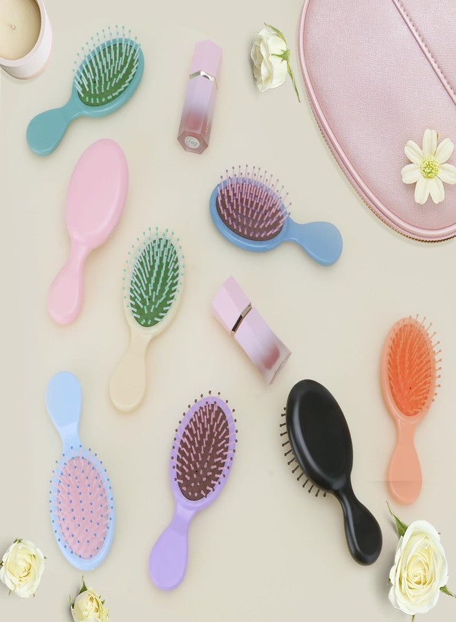 DODHEG 8 Pcs Mini Hair Brush, Mini Detangling Brush, Detangling Hair Combs Set, for Curly Hair, Wet Dry Hair Tangle Brush Multicolor - Image 5