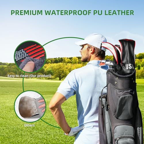 Frimon Golf Club Covers,4pcs USA Golf Head Covers Set for Fit All Driver & Fairway Hybrids Woods - Image 4