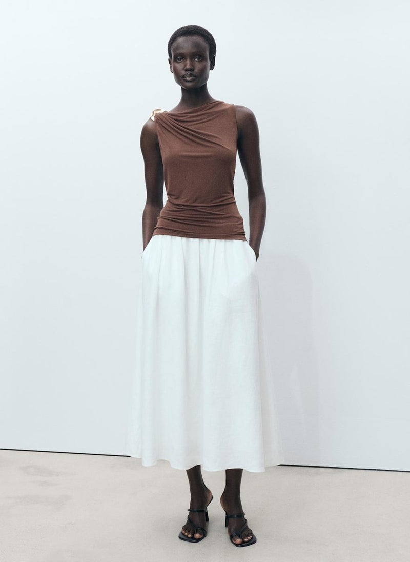MANGO - Fitted With Metallic Detail Top - Image 1