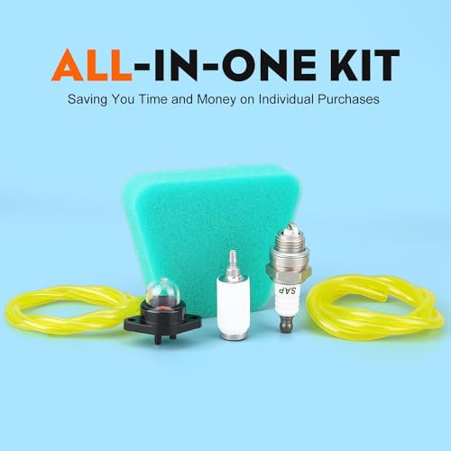 Hipa Air Filter for Poulan Chainsaw Parts 530037793 2150 2375 1950 2055 Primer Bulb Pump with Fuel Line Hose Tube Spark Plug Kit - Image 3