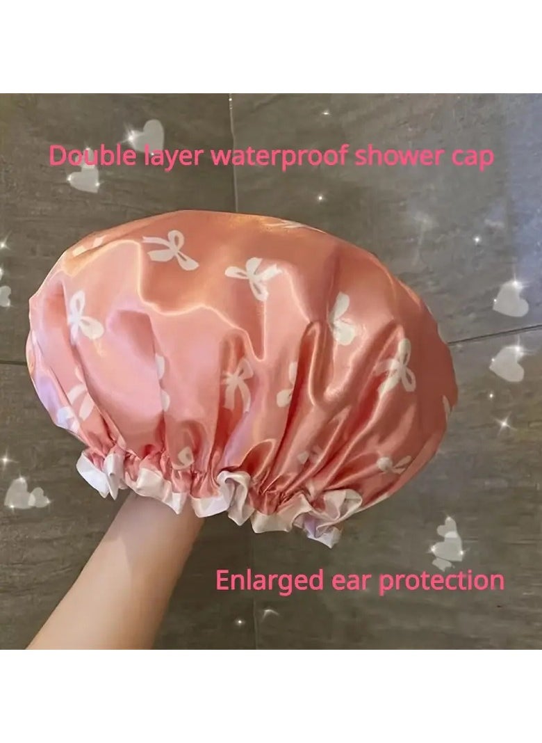 1pc Double Layer Shower Caps, Printed Bonnet, Waterproof Bath Caps Reusable Shower Caps Hair Hat For Women Ladies Spa Salon - pzsku/ZF98B6ABE5B348C5BBF3CZ/45/_/1729614404/cc59a3b5-b936-49fc-bd2b-d3ec27c98bc2