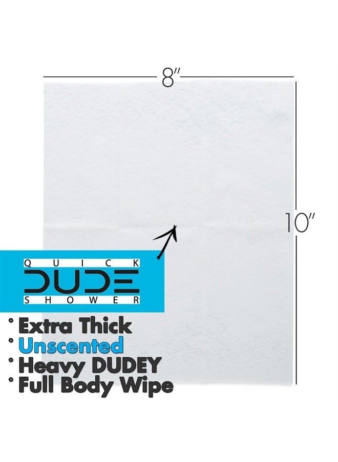 Dude DUDE Wipes - On-The-Go Shower Wipes - 3 Pack, 24 Wipes - Unscented Extra-Large Wipes - Vitamin E & Aloe Full Body Shower Replacement Wipes - Image 4