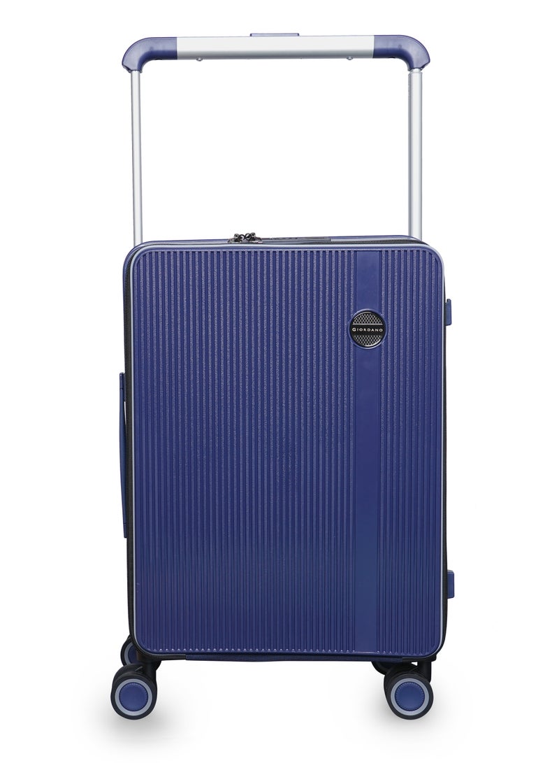 GIORDANO Giordano Genius Wide Handle Cabin Luggage Navy | Laptop Compartment Luggage, Cabin Size Trolley Bag | Durable Lightweight Carry-On Suitcase, 20 Inch Suitcase | Premium Luggage & Travel Gear  - Image 1