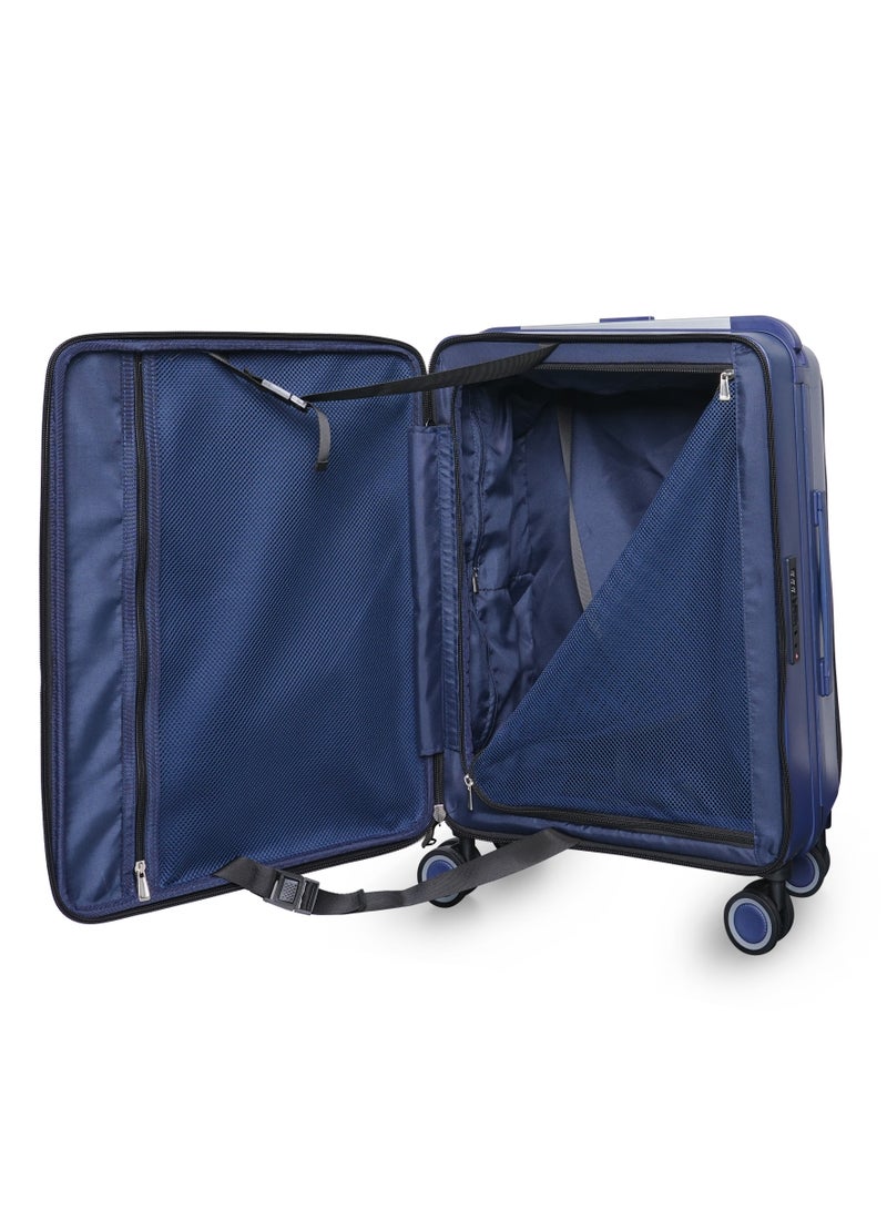 GIORDANO Giordano Genius Wide Handle Cabin Luggage Navy | Laptop Compartment Luggage, Cabin Size Trolley Bag | Durable Lightweight Carry-On Suitcase, 20 Inch Suitcase | Premium Luggage & Travel Gear  - Image 4