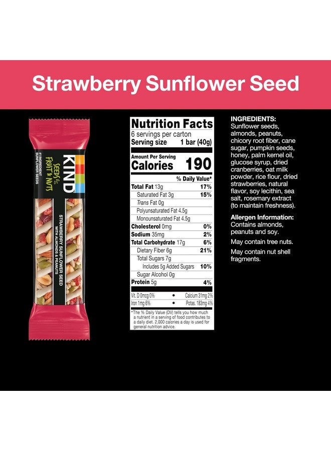 KIND Bars Seeds, Fruit and Nuts Variety Pack, Strawberry, Dark Chocolate Raspberry and Orange Cranberry, Good Source of Fiber, 5g Protein, Gluten Free Snack Bars, 18 Count - Image 3