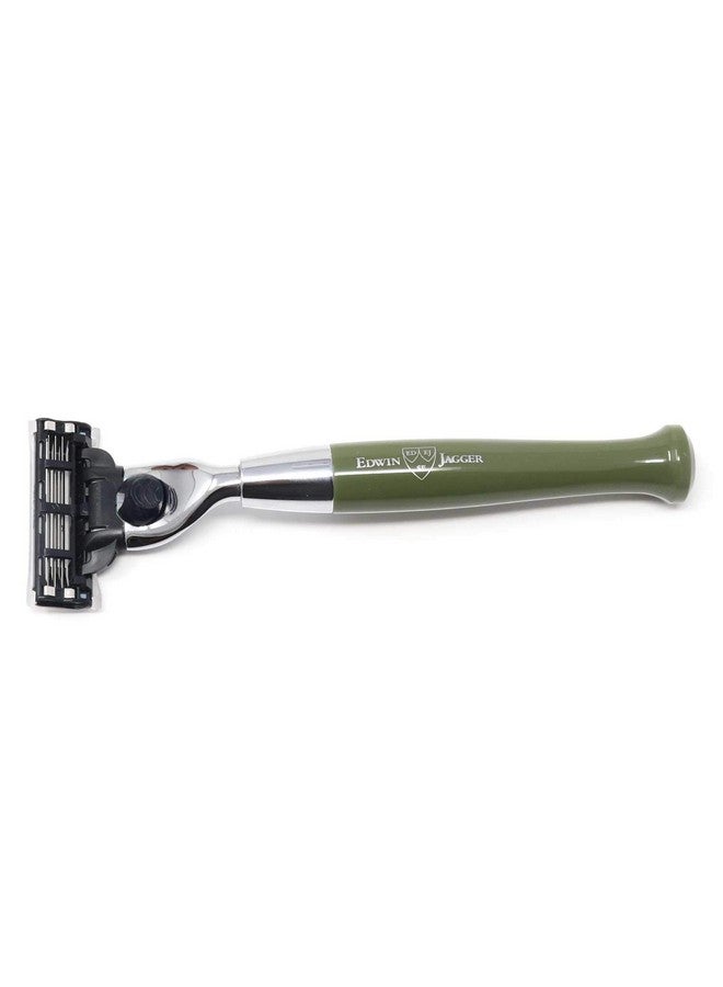 Edwin Jagger Dwin Jagger Diffusion Series Gillette Mach3 Chrome Plated Razor (Green) - Image 5