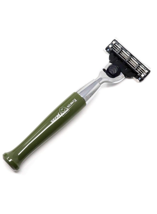 Edwin Jagger Dwin Jagger Diffusion Series Gillette Mach3 Chrome Plated Razor (Green) - Image 4