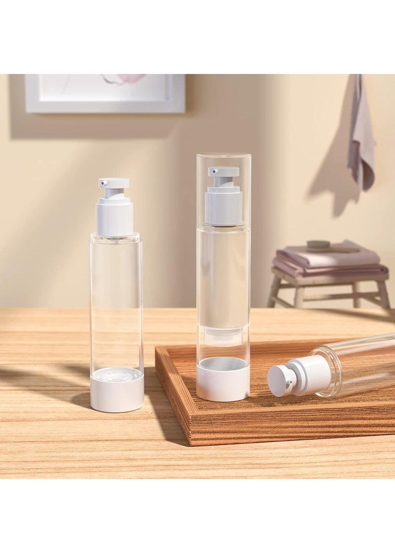 Oasisgalore 6-Pack 3.4 Oz (100ml) Clear Airless Pump Bottles, Travel Size Refillable Containers for Shampoo.  - Image 2