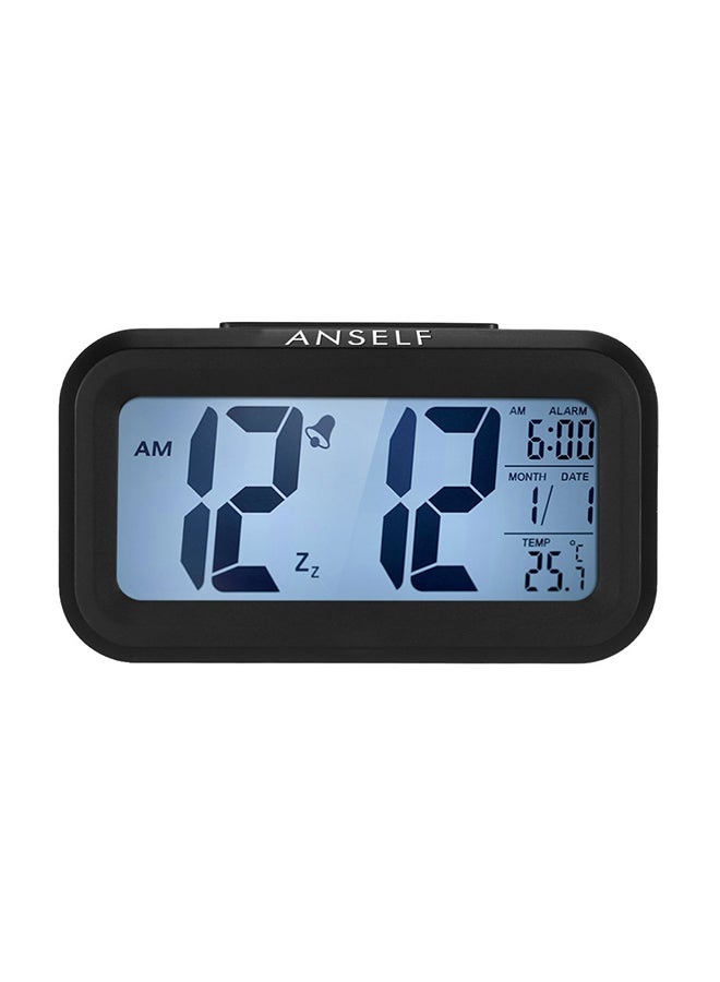 Light-activated Sensor LED Digital Alarm Clock Black/Grey 13.5x7.8x4.5cm - Image 1