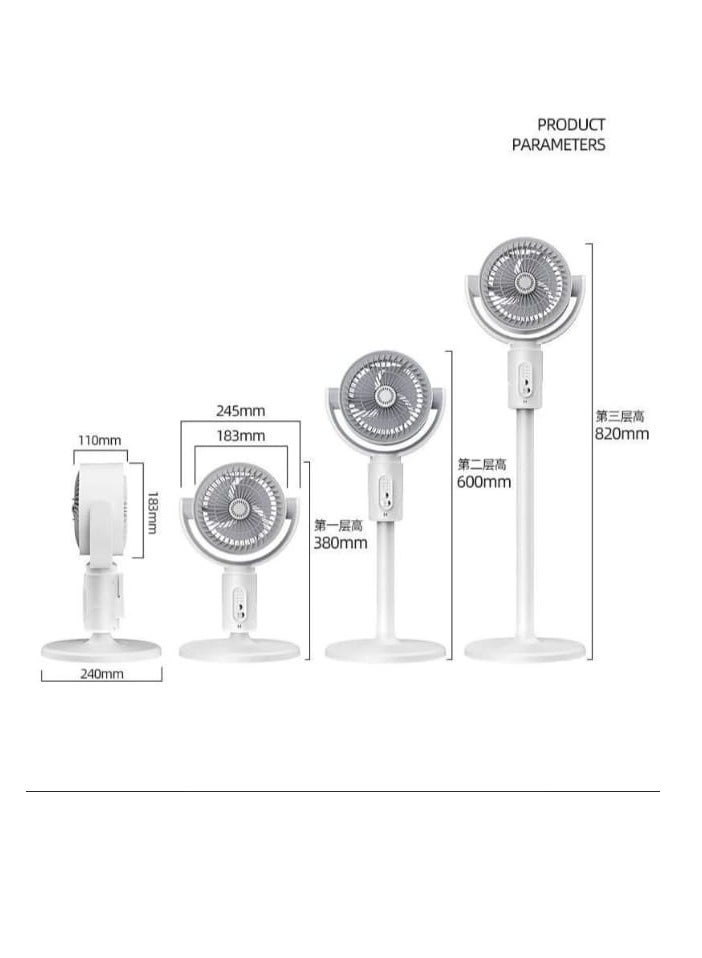 F1 مروحة تداول مروحة ذكية قابلة للشحن من النوع C مراوح تبريد الهواء المحمولة تهوية الهواء مروحة تدوير هواء الرياح - Image 1