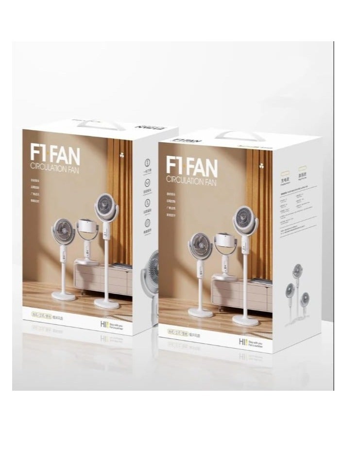 F1 مروحة تداول مروحة ذكية قابلة للشحن من النوع C مراوح تبريد الهواء المحمولة تهوية الهواء مروحة تدوير هواء الرياح - Image 2