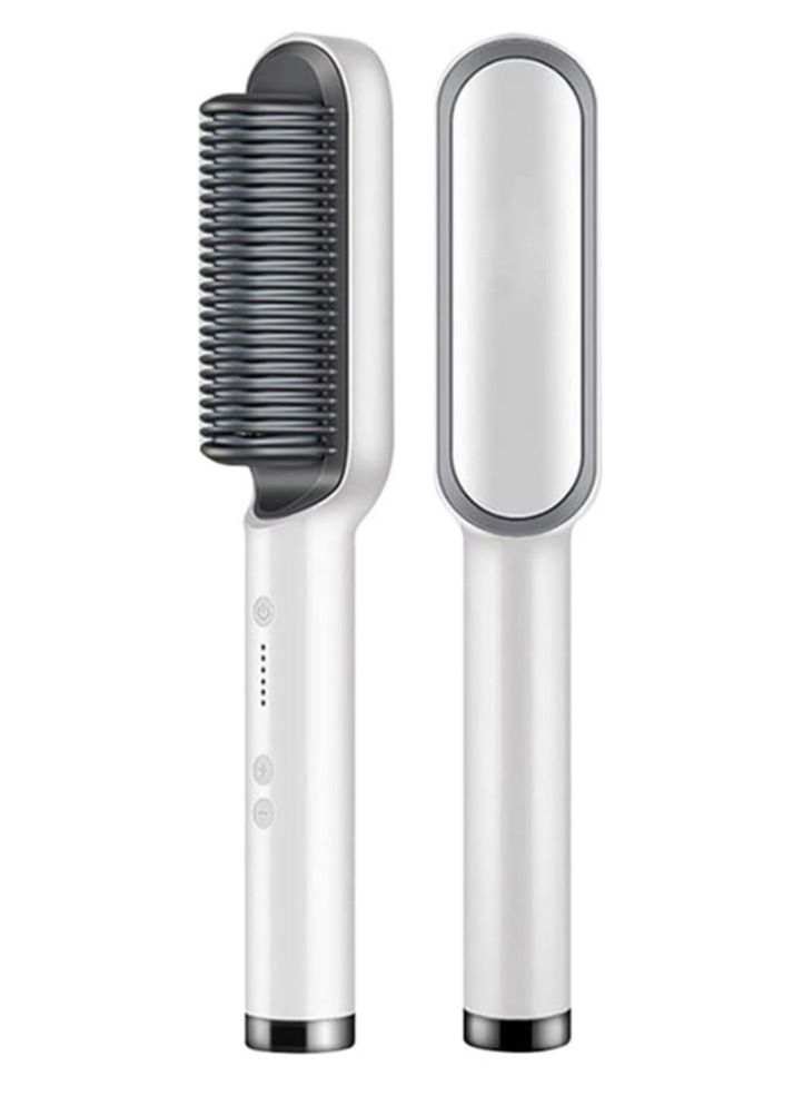 DubaiGallery فرشاة فرد الشعر الكهربائية الاحترافية مع مشط مسخن لتصفيف الشعر واللحية للرجال - Image 1