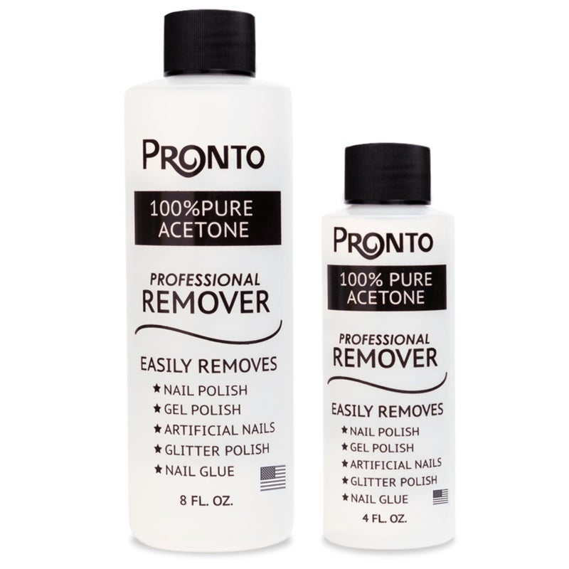 Pronto 100 Acetone Gel Nail Polish Remover Gel Polish Remover for Nails Acetone Nail Polish Remover Acrylic Nail Remover for Removal of Glue Gel Dip Gel Nail Remover 12 Fl oz - Image 2