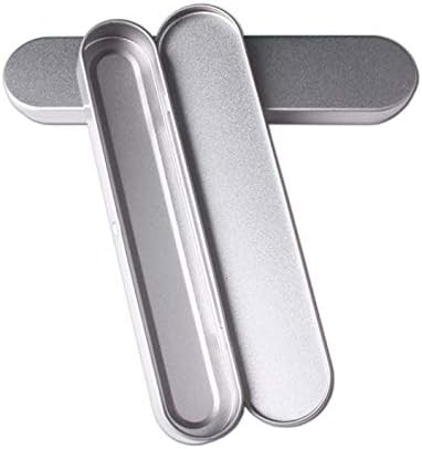 علبة معدنية فارغة مفصلية 2 قطعة 7 × 1.5 × 0.8 بوصة للأقلام، فرش المكياج، الحقن وغيرها