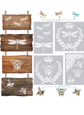 Cutout Drawing Templates for Kids, 4 Pieces DIY Honeycomb Dragonfly Bee Hollow Drawing Template Set, Reusable Painting Stencil - pzsku/ZF98BD5ED4E129FBDD6B0Z/45/_/1724136482/5e34ea2a-c251-4bd4-8ad1-9b23125a53bb