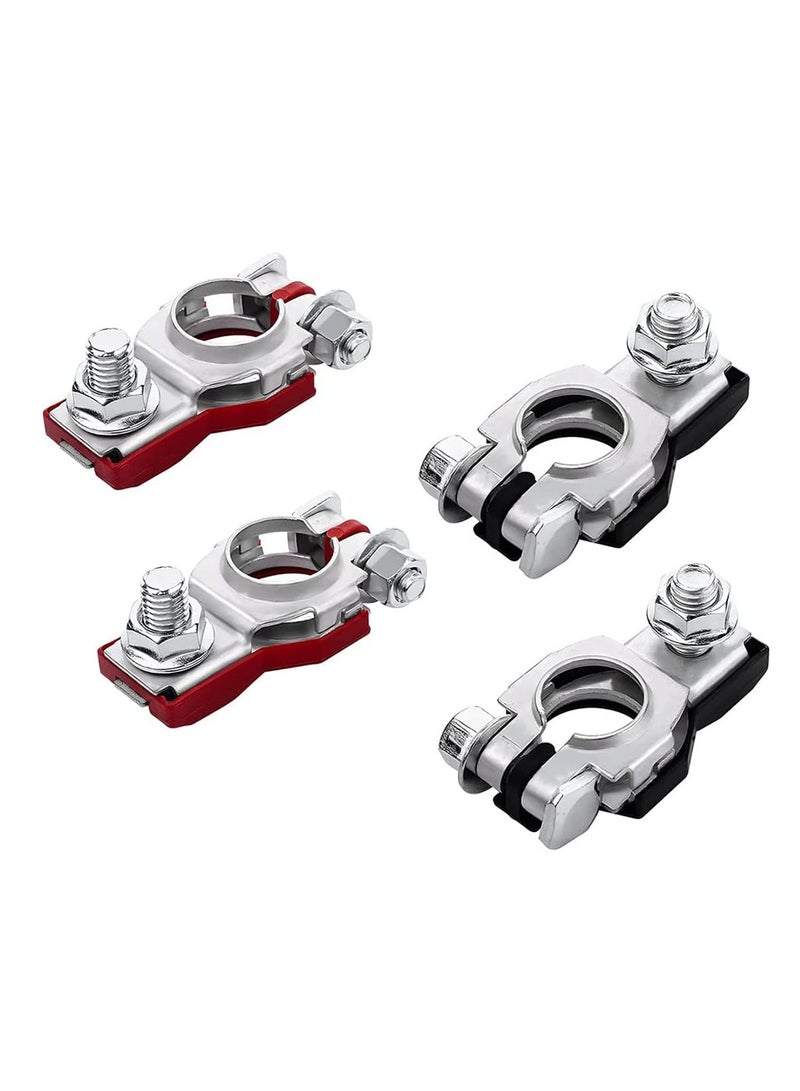 SYOSI Battery Terminal Connector, Top Post Battery Cable Terminal Clamp Set, 1 Pair Positive and Negative, Car Battery Terminal Connectors, Battery Connector for SUV, Van, Truck and Motorcycle - Image 1