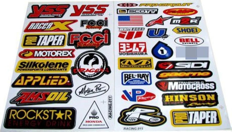 Racing Decal Racing Gear Decal Sticker Mx Motocross Dirt Bike ATV 2 Sheets #R203 by Rockstar - Image 2