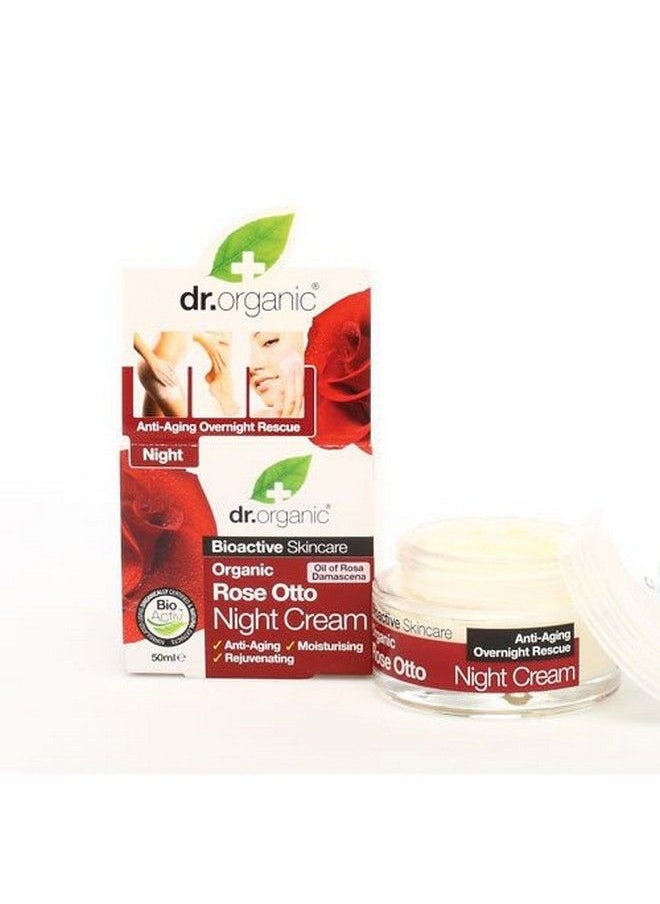 dr.organic Dr Organic Rose Otto Night Cream 50Ml (Antiaging Moisturising Rejuvenating)  - Image 1