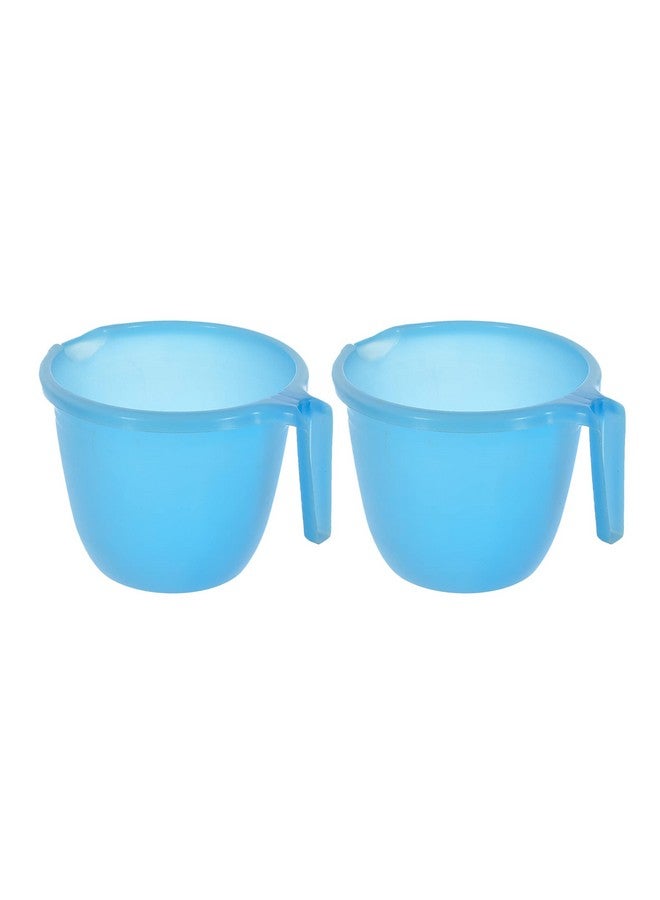 Kuber Industries Multiuses Lightweight, Unbreakable Plastic Bathroom Mug Pack of 2 (Sky Blue)-46KM0206, Standard - Image 1