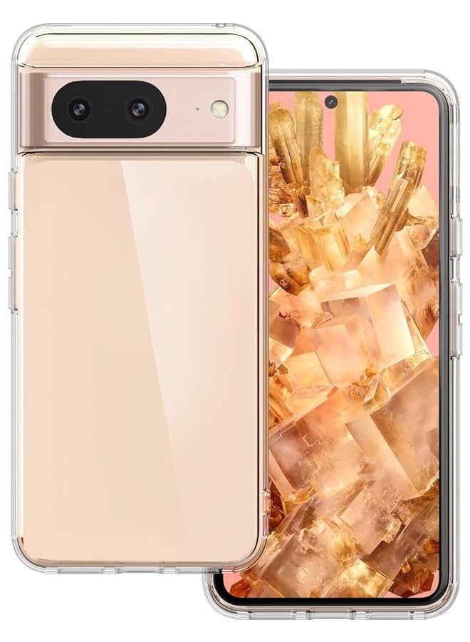 CATANES Google Pixel 8 TPU Case Clear Anti-Yellowing Transparent Shockproof Protective Phone Case Scratch Resistant Reinforced Corners Cover - Image 5