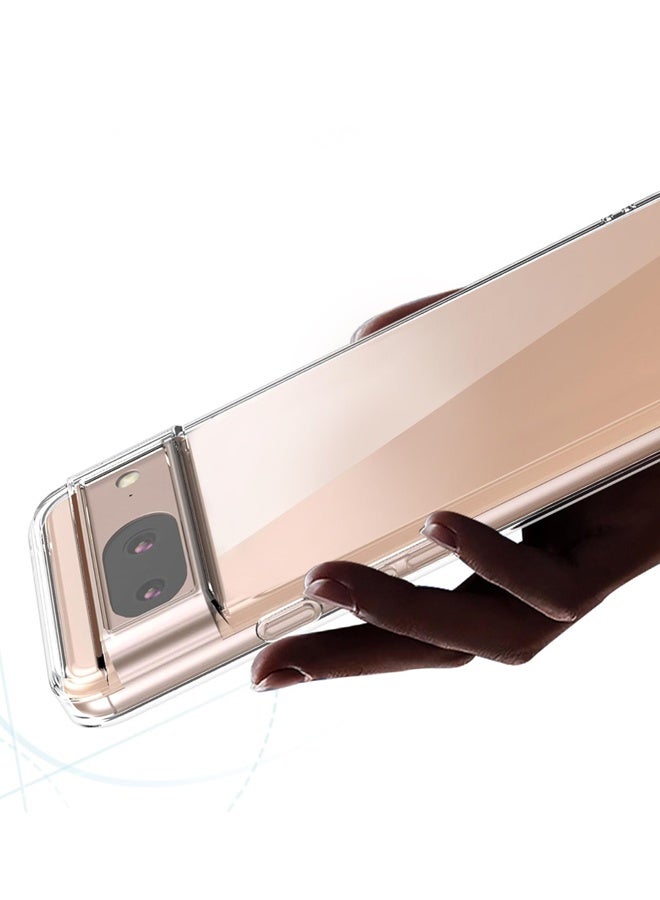 CATANES Google Pixel 8 TPU Case Clear Anti-Yellowing Transparent Shockproof Protective Phone Case Scratch Resistant Reinforced Corners Cover - Image 4