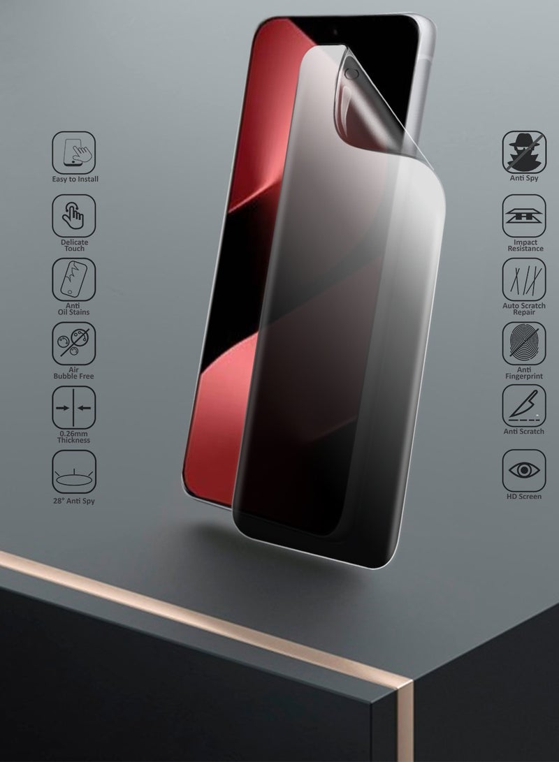 دبليو تيك فيلم واقي للشاشة بحماية مثالية ضد التجسس/privacy من هواوي Pura 80 Ultra 5G 2025، رقيق ومرن (MSHFMP) - شفاف - Image 2