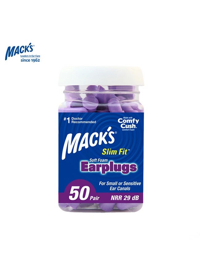 Mack's - Mack's Ultra Soft Foam Earplugs, 50 Pair - 32dB Highest NRR, Comfortable Ear Plugs for Sleeping, Snoring, Travel, Concerts, Studying, Loud Noise, Work - Image 1