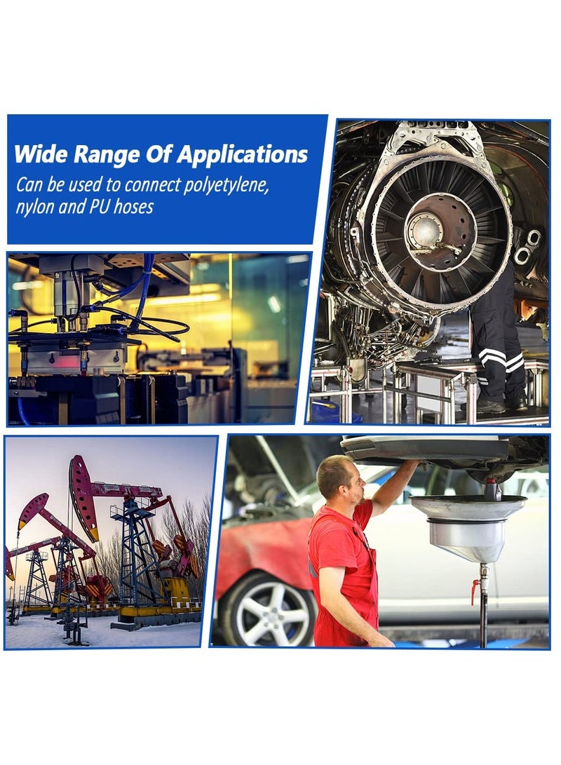 10mm Pneumatic Push-in Connector, Black Manual Valve, Straight Union Ball Valve for Air Flow Control, Quick Connect Pneumatic Connector for Efficient Air Flow Management. - Image 5