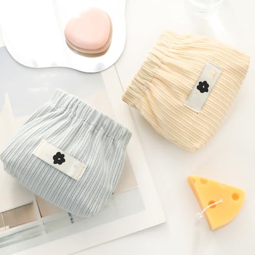 honitty Corduroy Elastic Storage Bag, Portable Popper Organizer, Mini Makeup Bag,Ladies Lipstick Pouch, Large Capacity Wallet, Jewelry Small Objects Storage Organizer. - Image 4