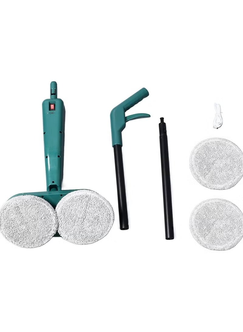 Joshberg Electric Spray Mop, Floor Cleaner,Retractable Spin Mop with Water Spray, Flat Mop with 2 Pcs Reusable Pads, 60Mins Running Time,Lazy Mop for Wood, Hardwood, Laminate, Tile,Marble Floors ,Green - Image 4