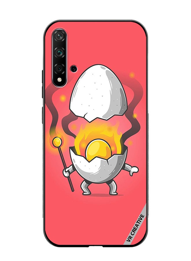 VR CREATIVE Protective Case Cover For Huawei Nova 5T Cute Fire Egg Design Multicolour - Image 1