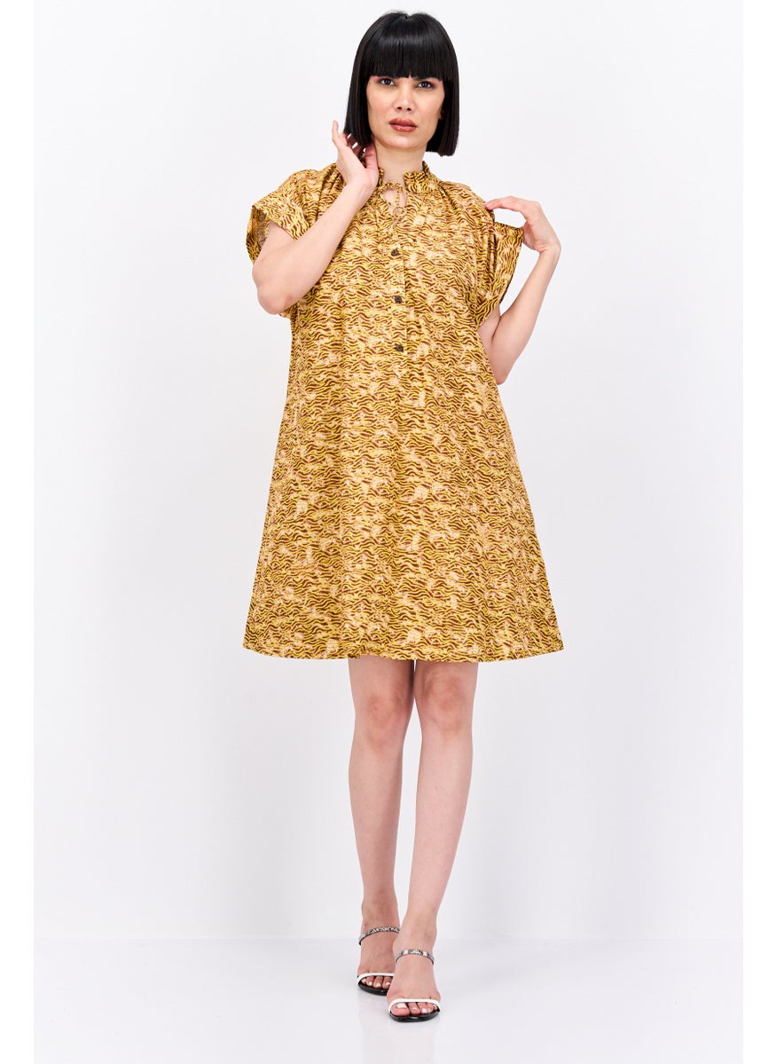 Scotch & Soda Women Allover Print Shirt Dress, Olive  - Image 2