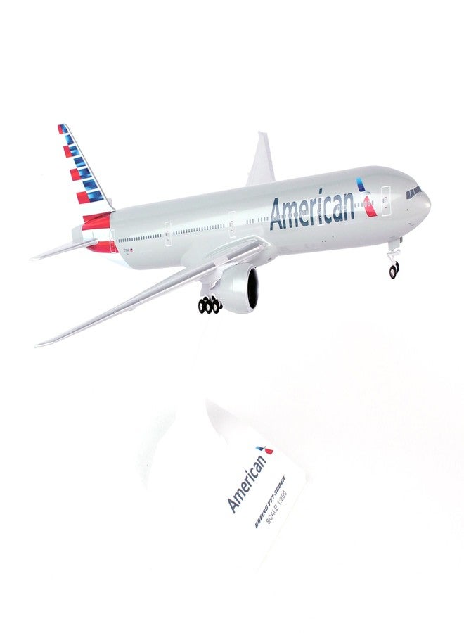 Skymarks Daron Skymarks SKR715 American 777-300 New Livery Airplane Model Building Kit with Gear, 1/200-Scale, White - Image 1