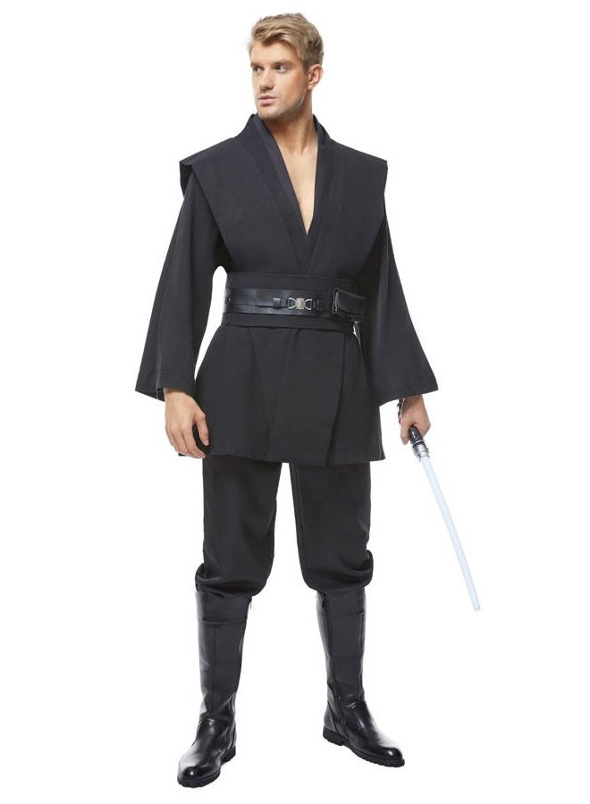 Cosplaysky Men's Tunic Cosplay Costume Adults Outfits Halloween Robe Hooded Uniform - Image 3