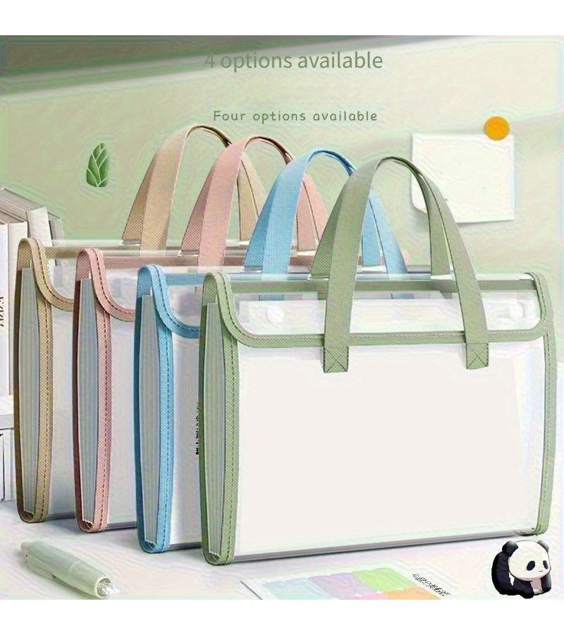Portable Expandable Accordion File Folder 13 Pocket Green With Handle For A4 Envelopes Storage Box Organizer Home School Office - Image 5