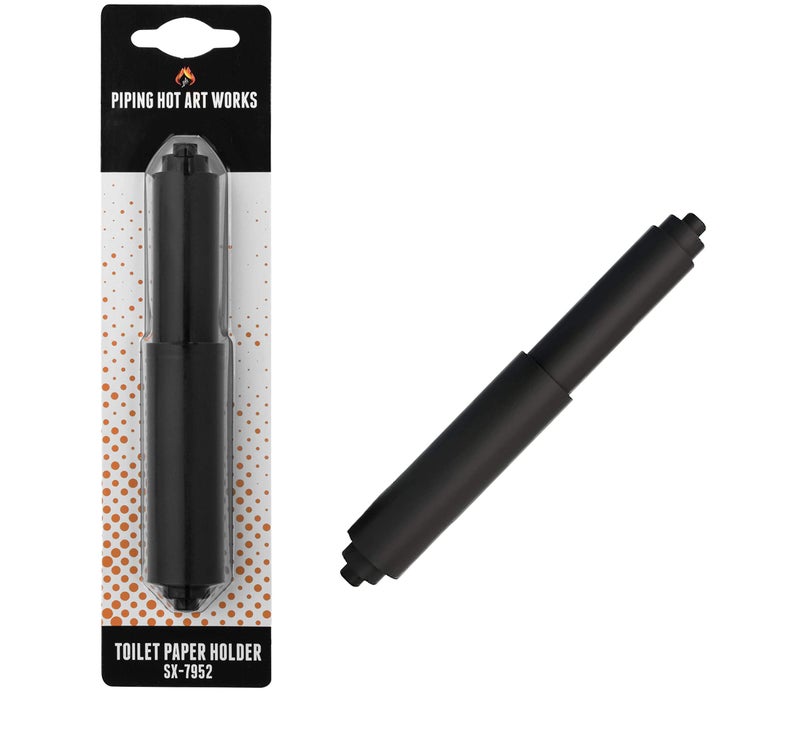 Piping Hot Art Works Black Toilet Paper Holder Spring Rod  Toilet Paper Roller Replacement  6 Inch Toilet Paper Holder Replacement Rod  Durable Plastic Spindle  Fits All Standard Tissue Rolls 