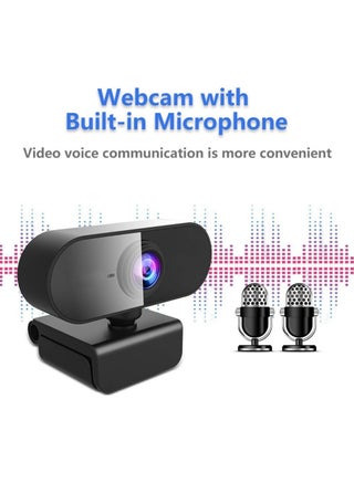 1080P Webcam with Microphone,Stand for PC/MAC/Laptop/Desktop, Wide Angle Web Cameras for YouTube,Skype,Zoom,Xbox One,Video Calling,Studying and PS4 - view 3