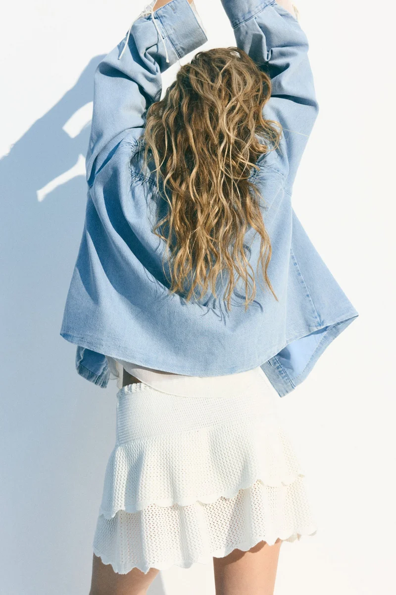 H&M Crochet-look mini skirt