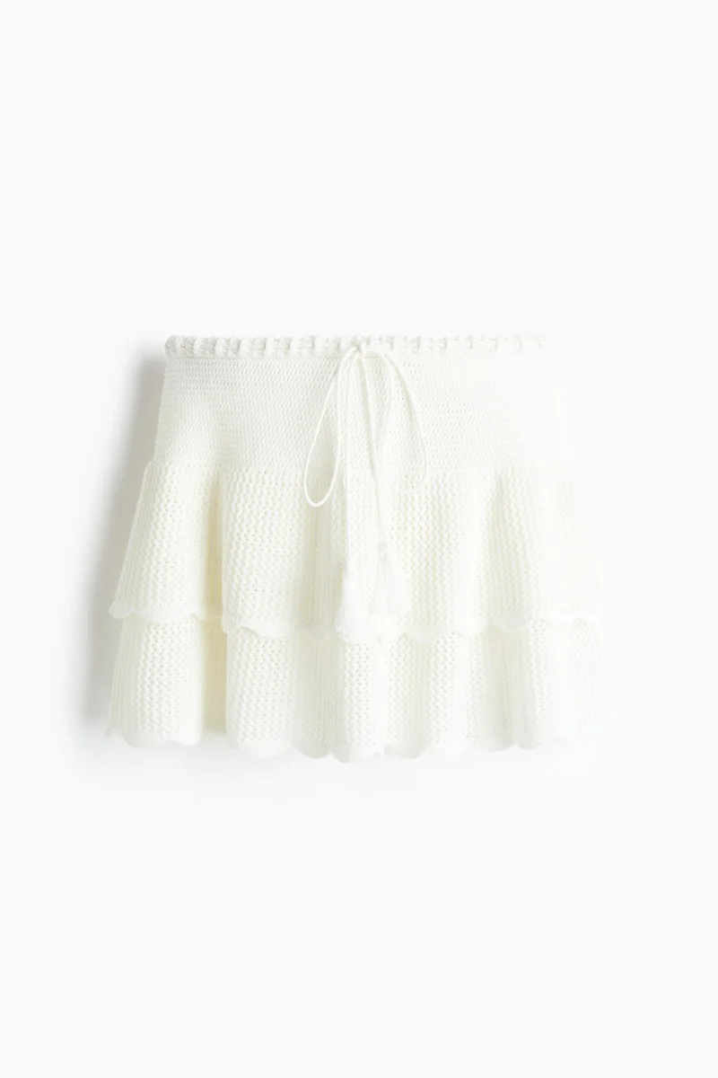 H&M Crochet-look mini skirt