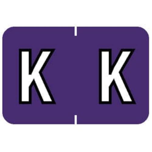 Tabbies Barkley ABKM Compatible 71620 Series Alpha Labels, Purple K, 1”H x 1-1/2”W Label Size, Filing Color Code System, 252 Labels Per Kit (71631) - Image 2
