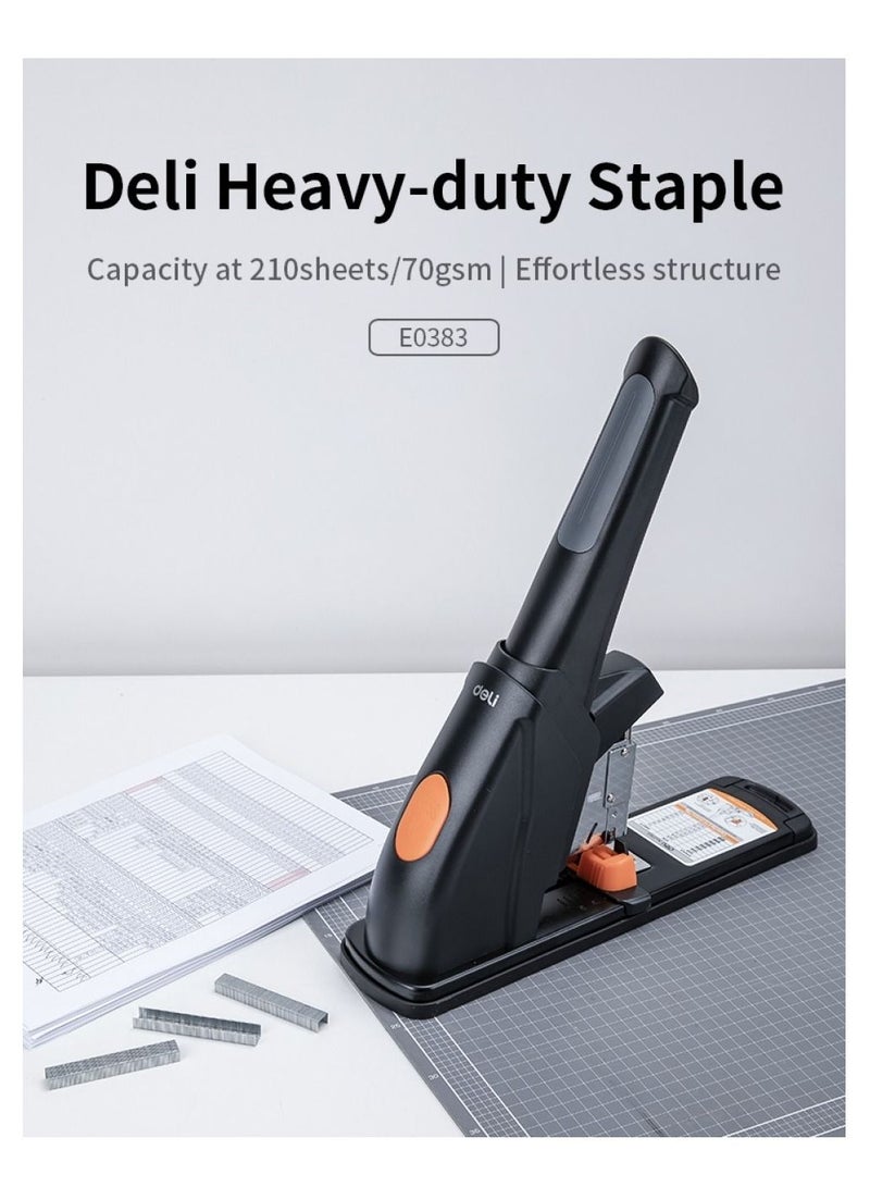 Deli 210-Sheet Capacity Heavy Duty Punch Black - Image 4