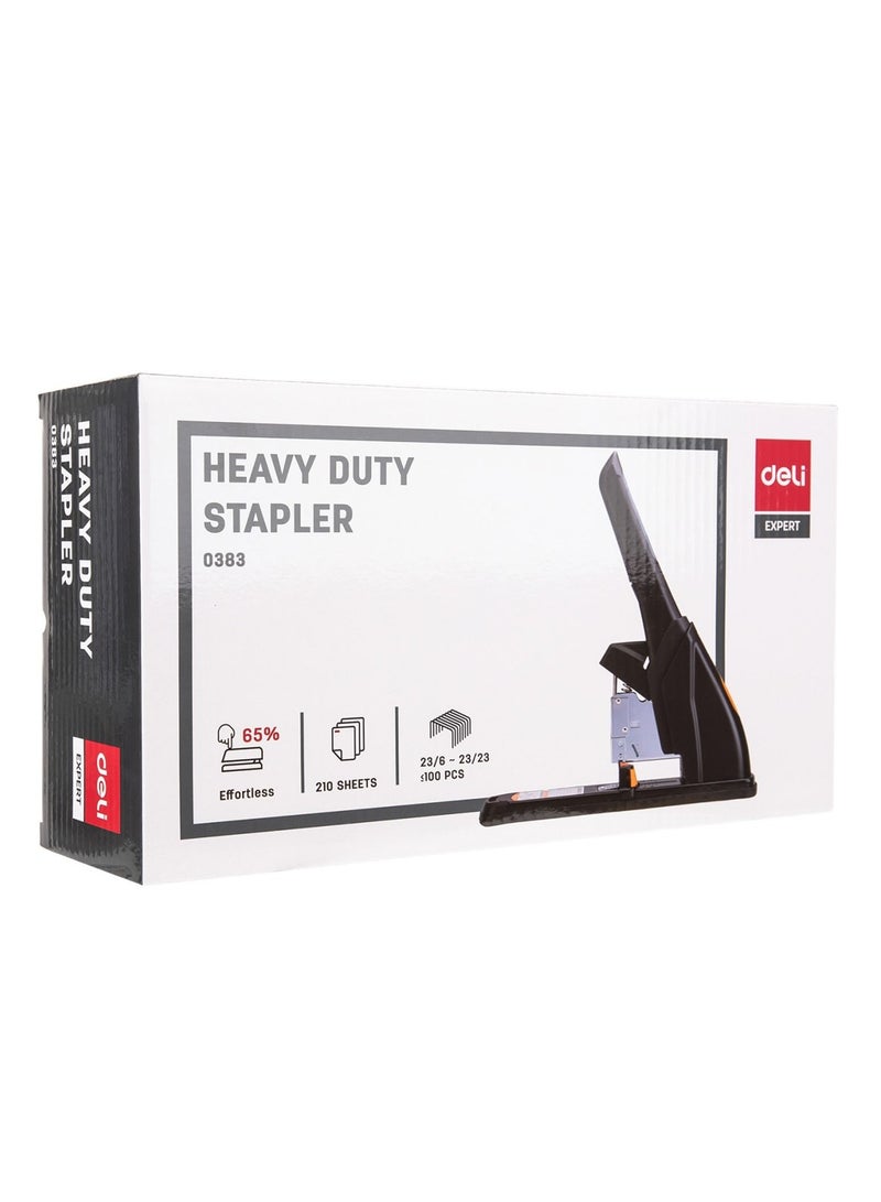 Deli 210-Sheet Capacity Heavy Duty Punch Black - Image 1