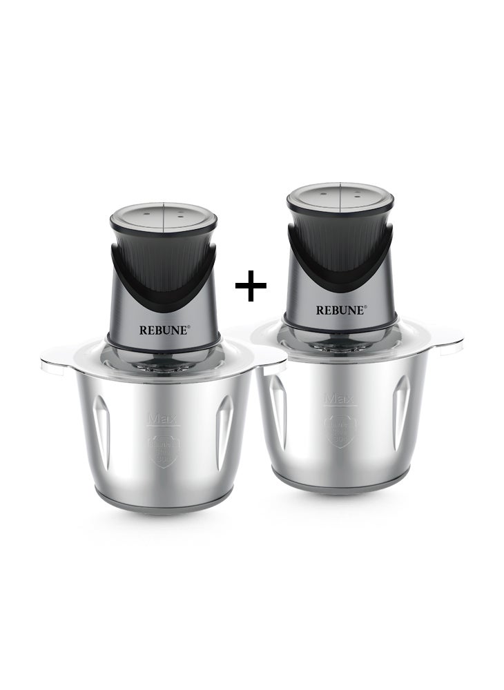 Stainless Steel Meat And Vegetable Chopper 3 L 500 W RE-2-168 Silver