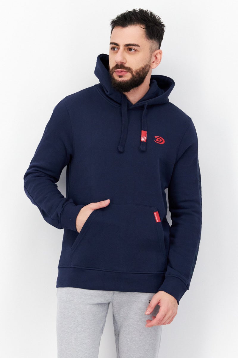 DUCK AND COVER Men Brand Logo Long Sleeves Hoodie, Navy - Image 1