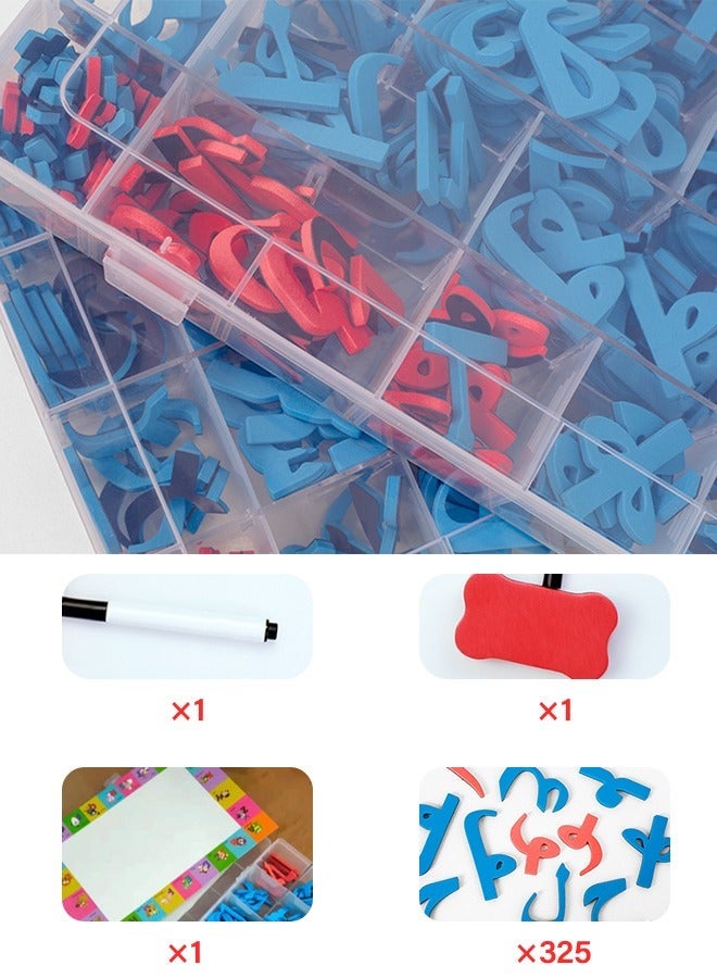 GROIC 325 Pcs Classroom Magnetic Arabic Alphabet Set, Letters Kit with Double - Side Magnet White Board, Foam for Preschool Kids Toddler Spelling and Learning Colorful - Image 5