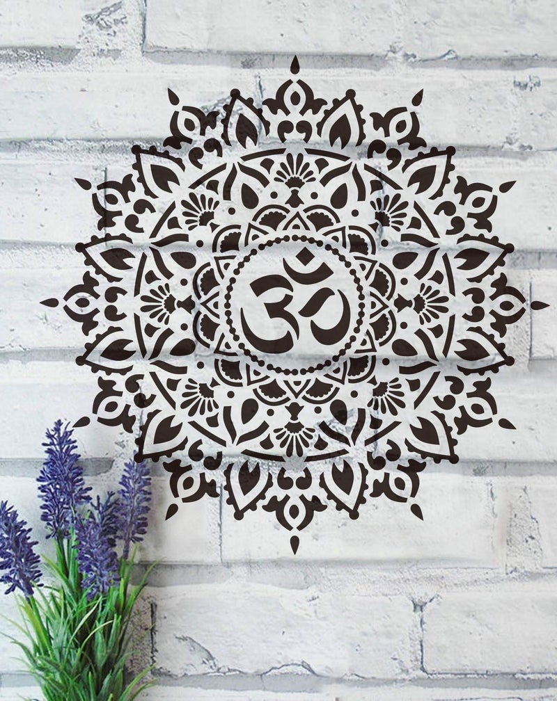 G GSS Designs Om Mandala Stencil Template (12X12 Inch)-Painting Stencil For Wood Wall Furniture Floor Tiles Fabric(Sl-063) - Image 3