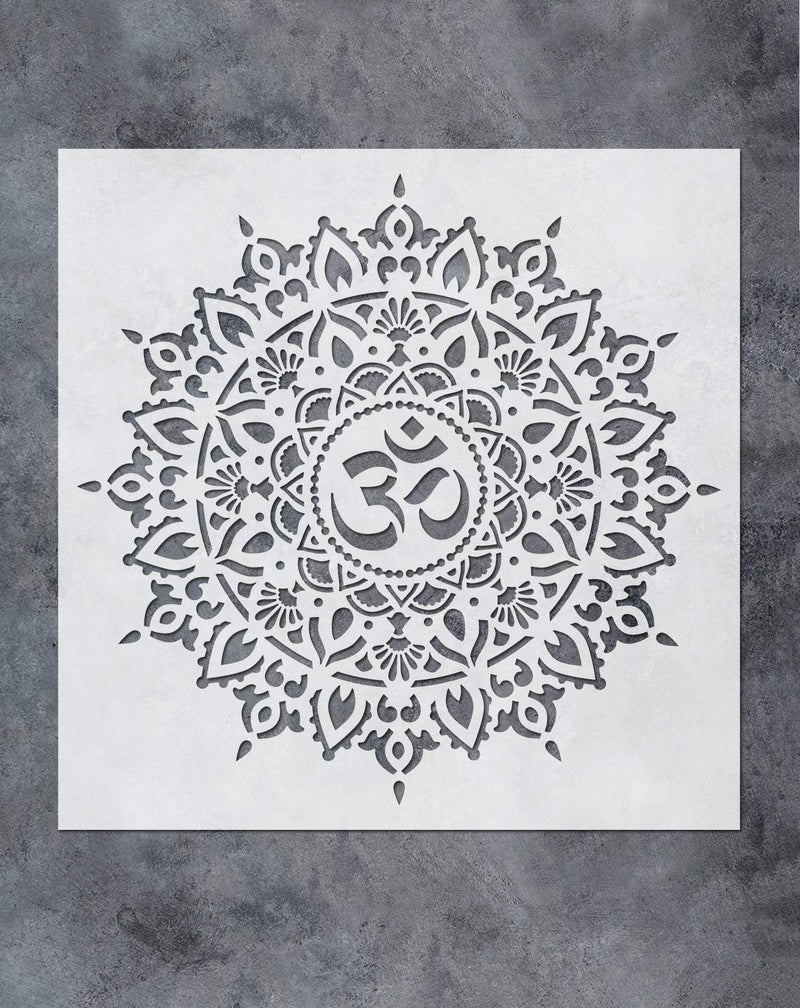 G GSS Designs Om Mandala Stencil Template (12X12 Inch)-Painting Stencil For Wood Wall Furniture Floor Tiles Fabric(Sl-063) - Image 4